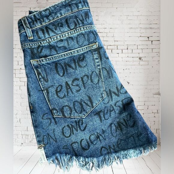 One-Teaspoon Bonitas High Waist Denim Shorts - Rosewood Sz 32 - Picture 5 of 11